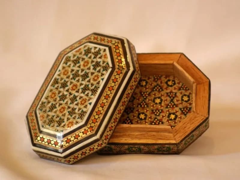 جعبه خاتم‌کاری دست‌ساز اصفهان