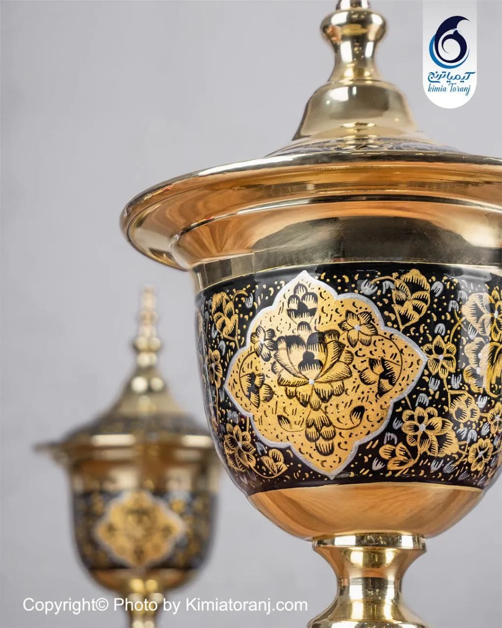 شکلات خوری زرینه کاپی سایز 2 برنجی - 3