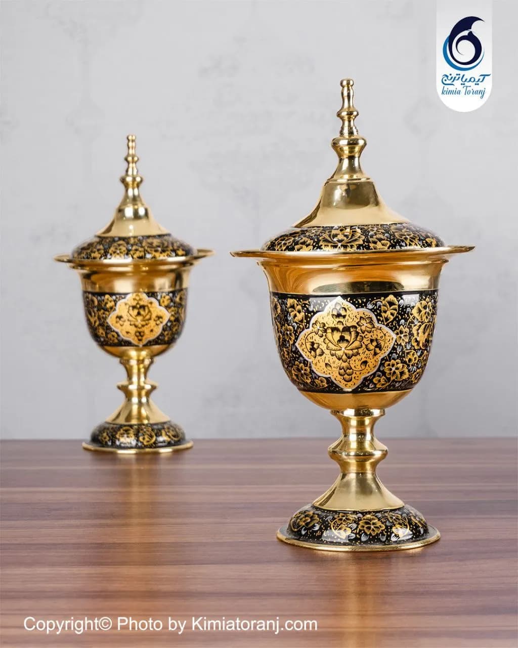 شکلات خوری زرینه کاپی سایز 1 برنجی - 2