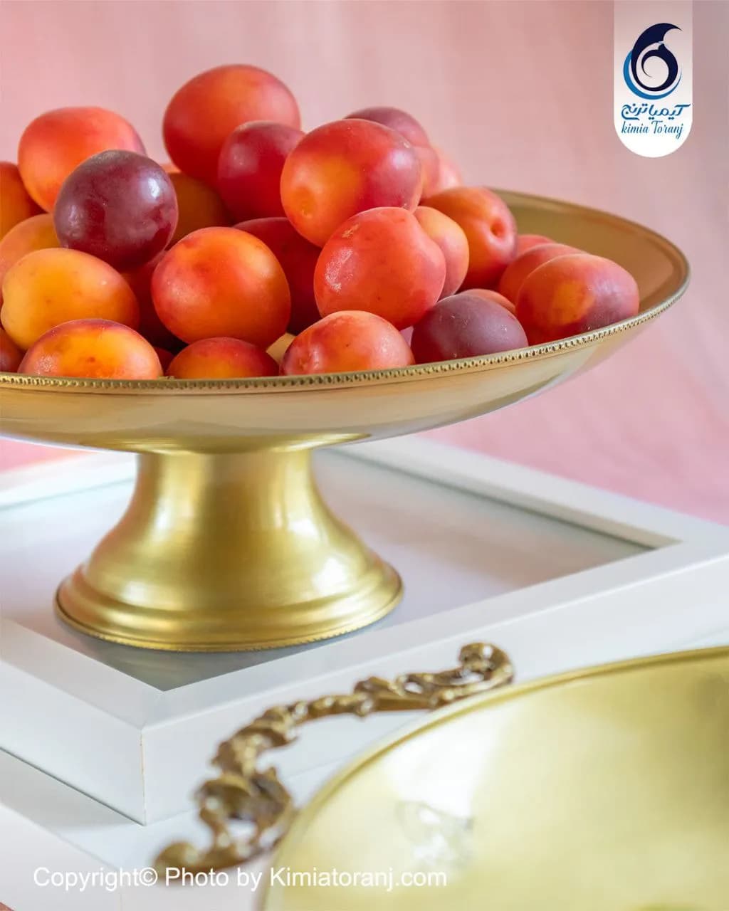 میوه خوری تک پایه قطر 30 برنجی - 2