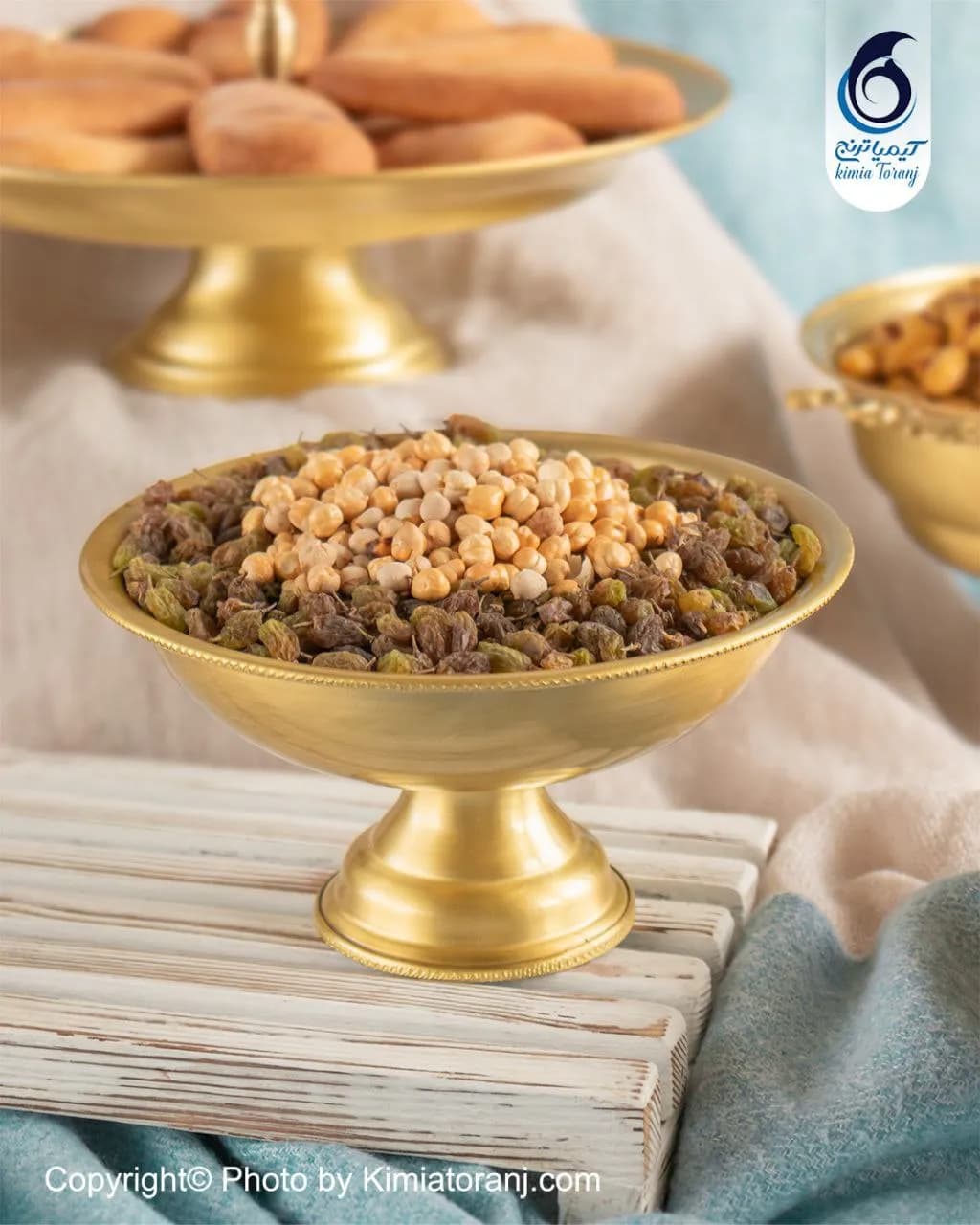 کاسه تک پایه برنجی