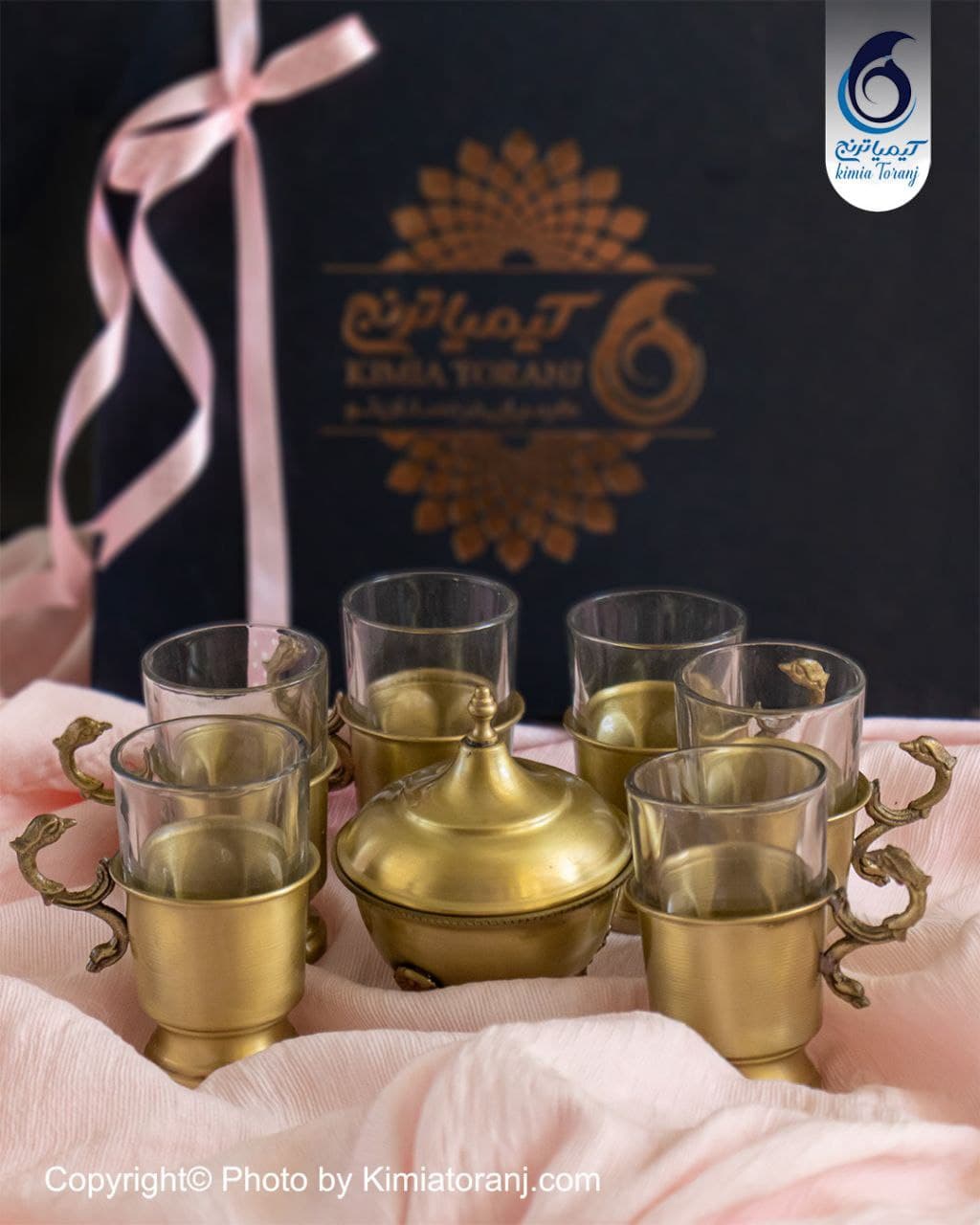پک هدیه خاطره چایخوری شش نفره برنجی - 3