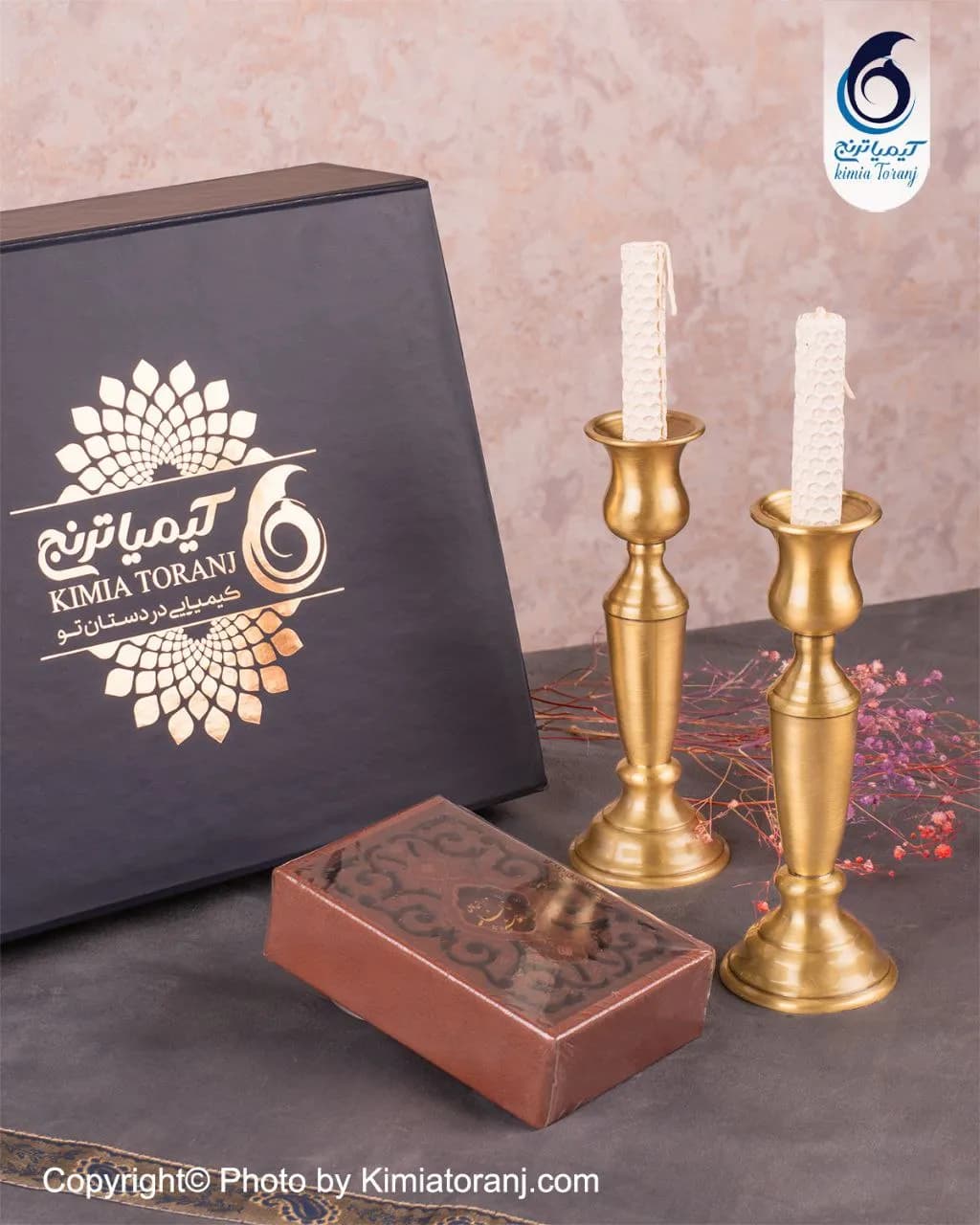 پک هدیه شیدایی شمعدان برنجی - 2