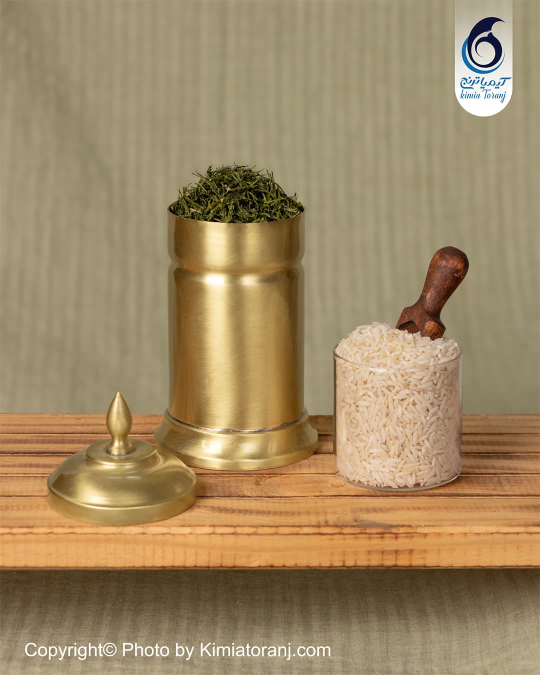 بانکه استوانه سایز 2 برنجی ضخیم - 2
