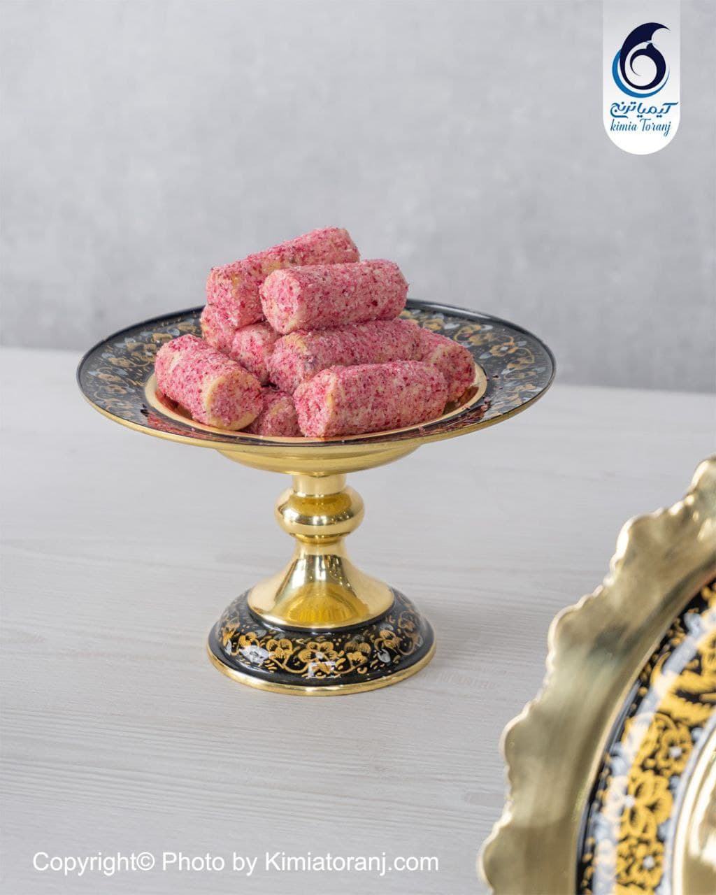 شیرینی خوری زرینه ساده  سایز 1 برنجی