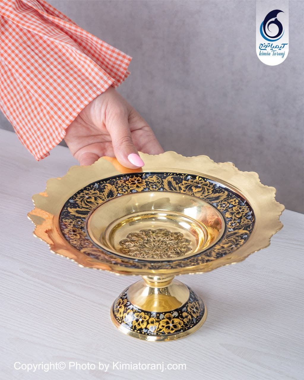 شیرینی خوری زرینه دالبر برنجی سایز 1