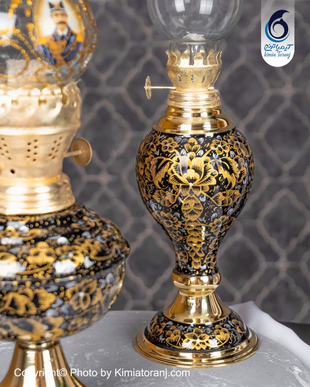 چراغ زرینه تپل درزی  برنجی - 2