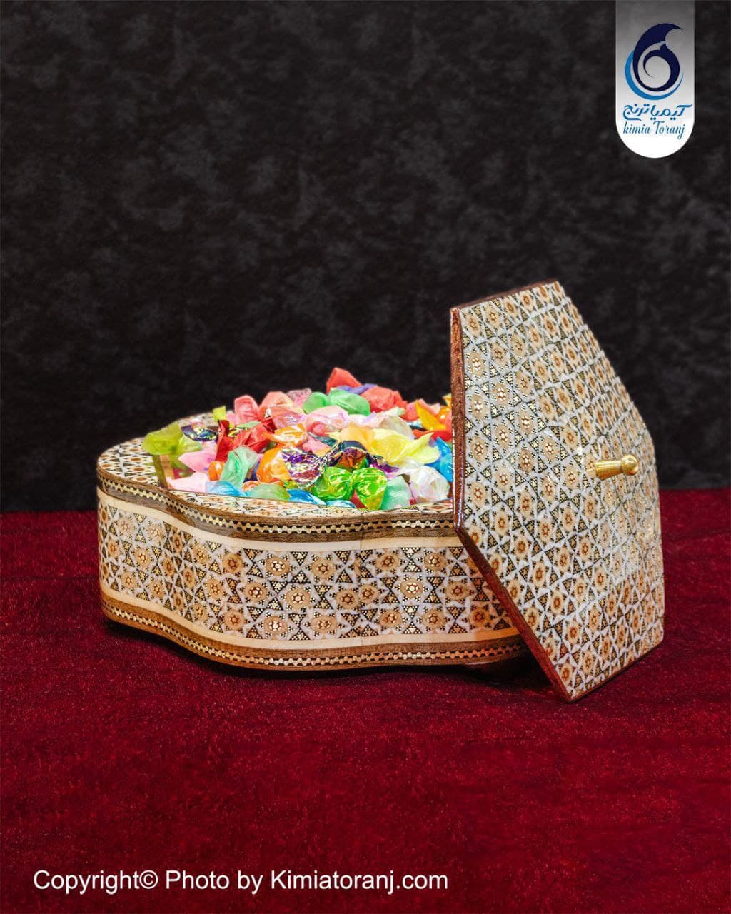 شکلات خوری تمام خاتم شش گوش سایز ۲ - 2