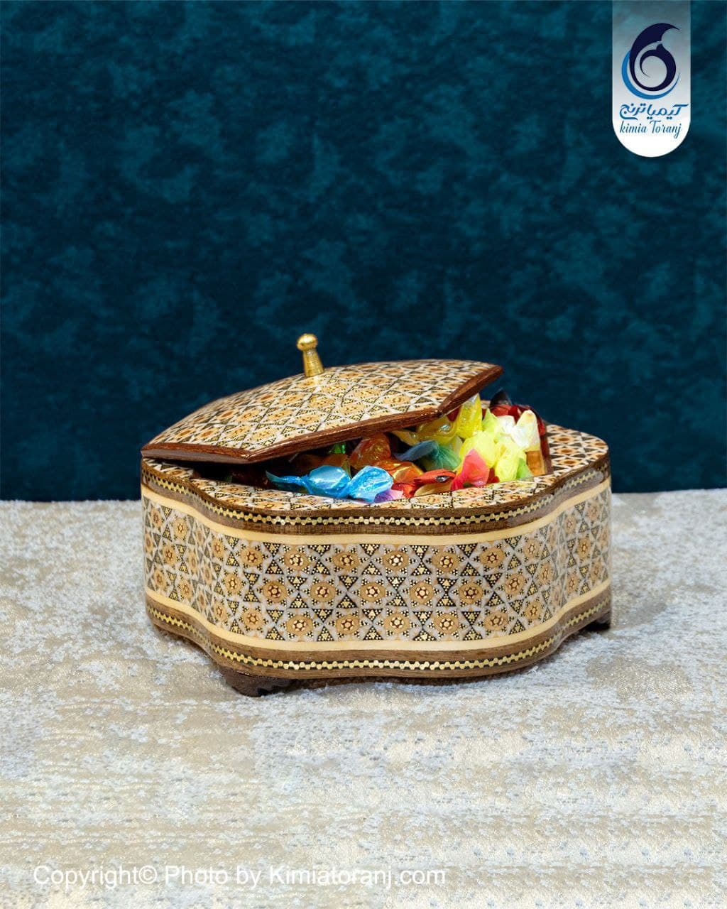 شکلات خوری تمام خاتم شش گوش سایز 1 - 2