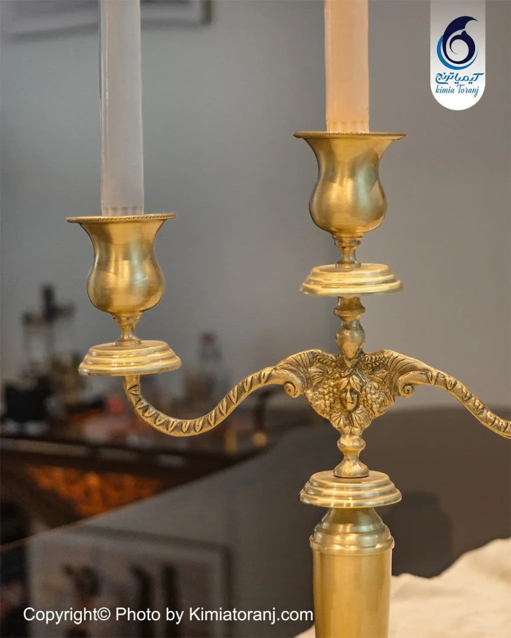 شمعدان سه شعله برنجی - 2