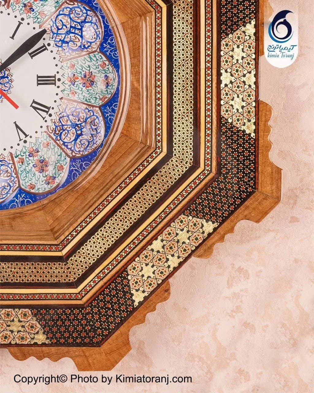 ساعت خاتم کاری هشت ضلعی با صفحه مینا - 2