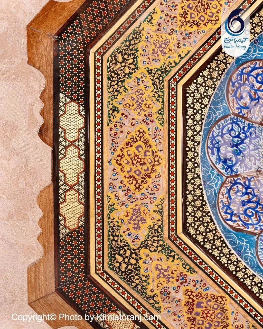 ساعت خاتم کاری هشت ضلعی با صفحه مینا - 3