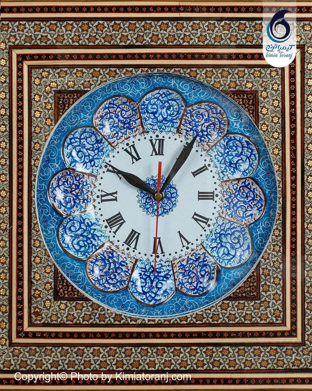 ساعت خاتم کاری چهارگوش با صفحه مینا - 3