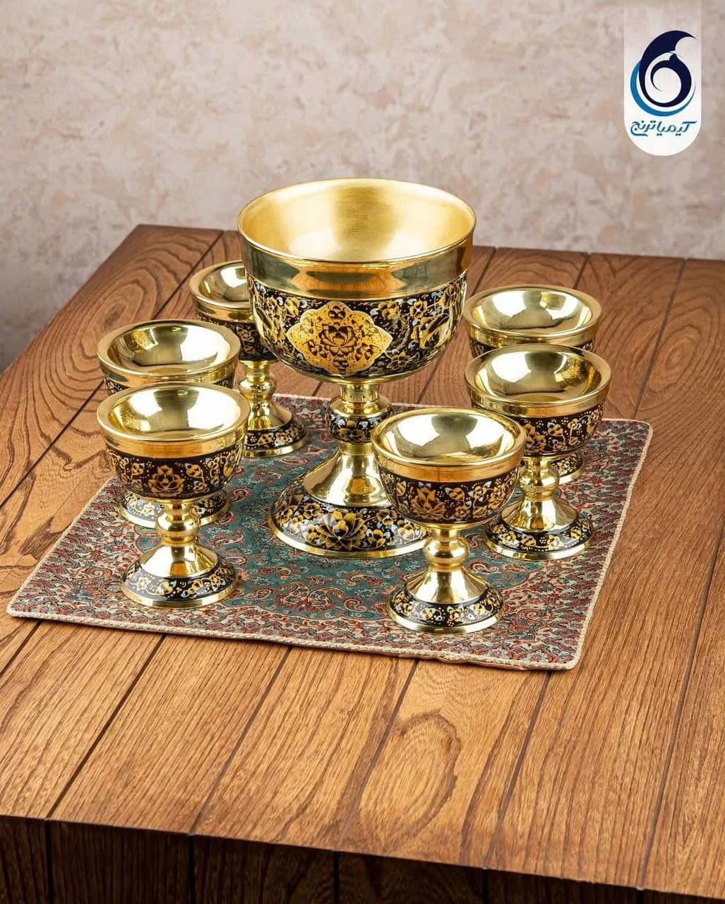 ست سنگاب زرینه ساده برنجی - 2