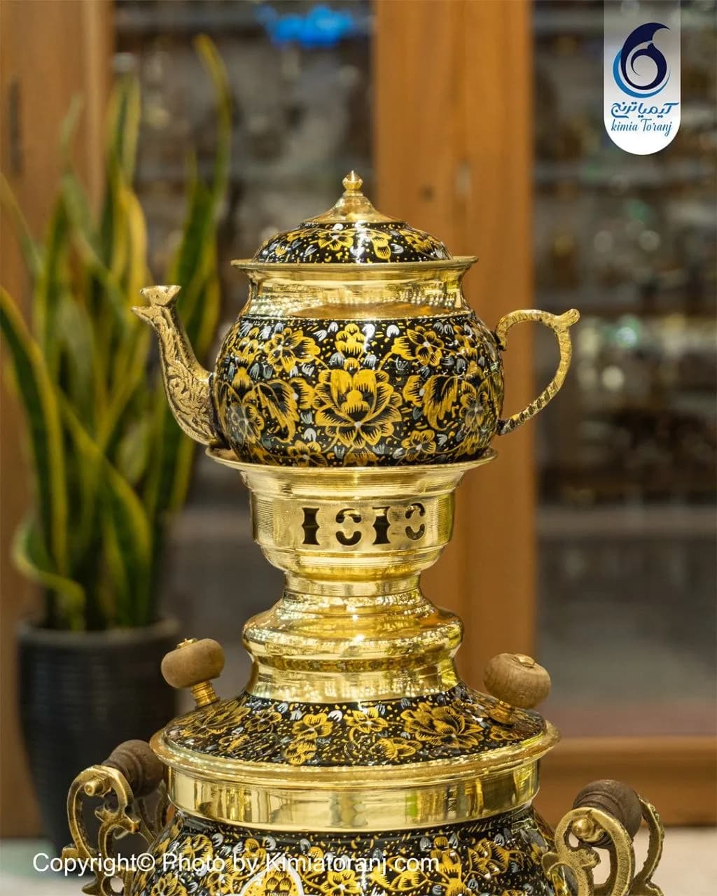 سرویس سماور زرینه 3 لیتر توپی برنجی - 2