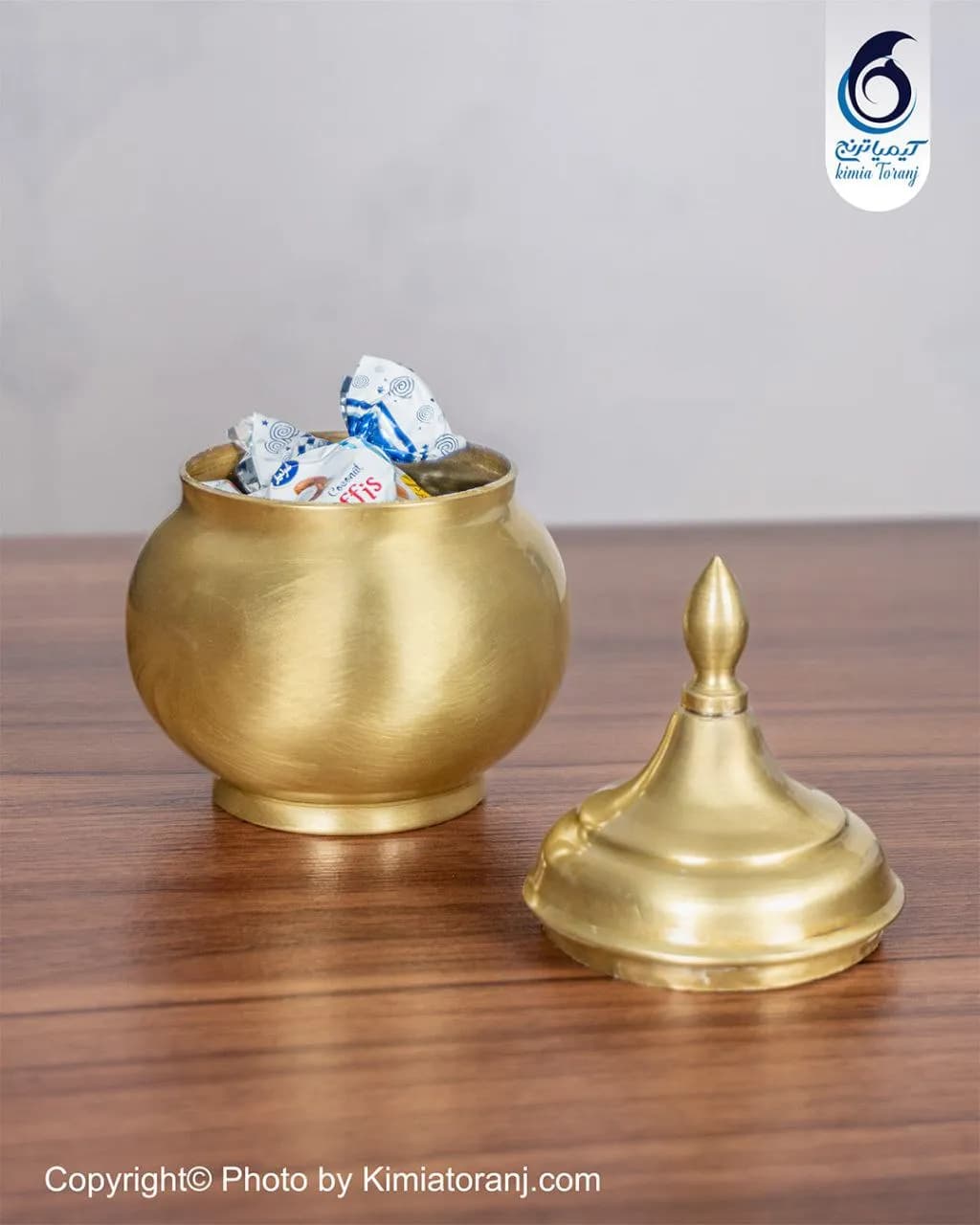 قندان نقلی برنجی سایز 1 بدون پایه - 2