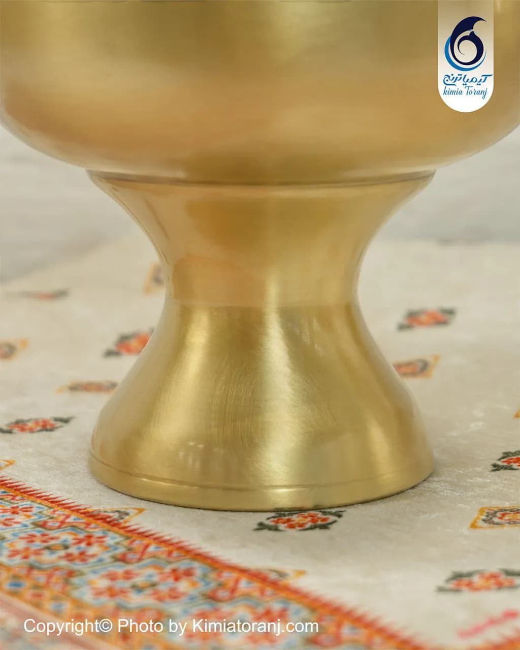 شکلات خوری تک‌پایه برنجی سایز 3 ضخیم - 3