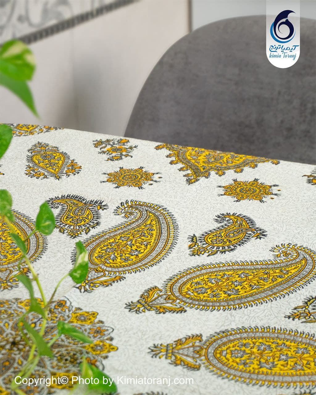پارچه قلم کار طرح سنتی بته جقه - 3