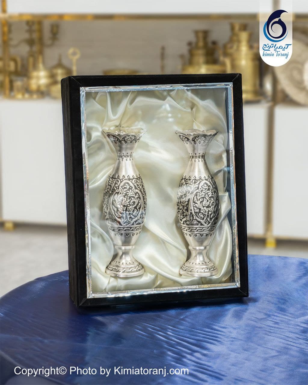 پک هدیه یادمان گلدان شبه نقره