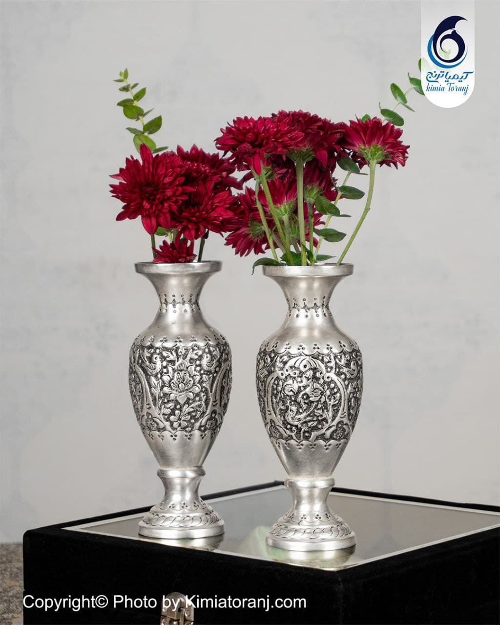 پک هدیه شاهانه گلدان شبه نقره - 2