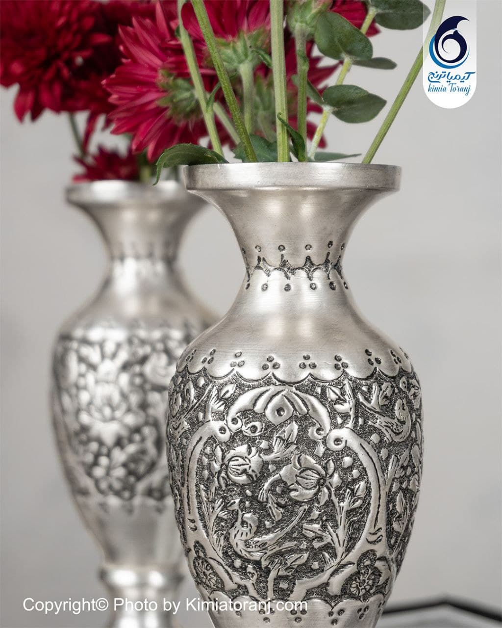 پک هدیه شاهانه گلدان شبه نقره - 3