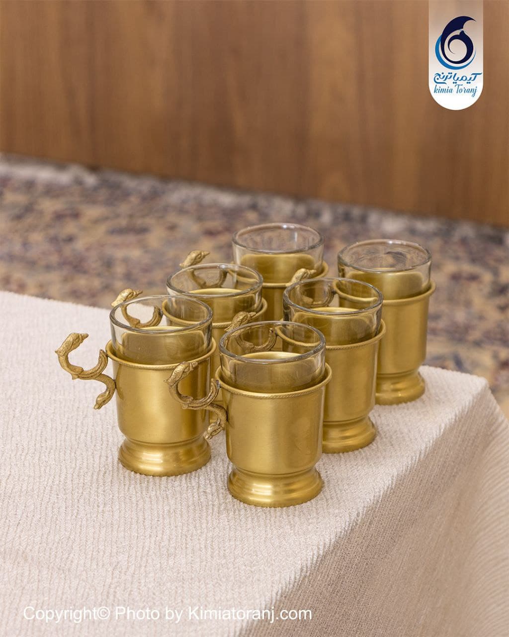 گالش استکان ساده برنجی - 2