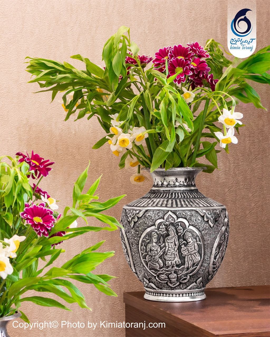 گلدان قلم زنی صورت - 3