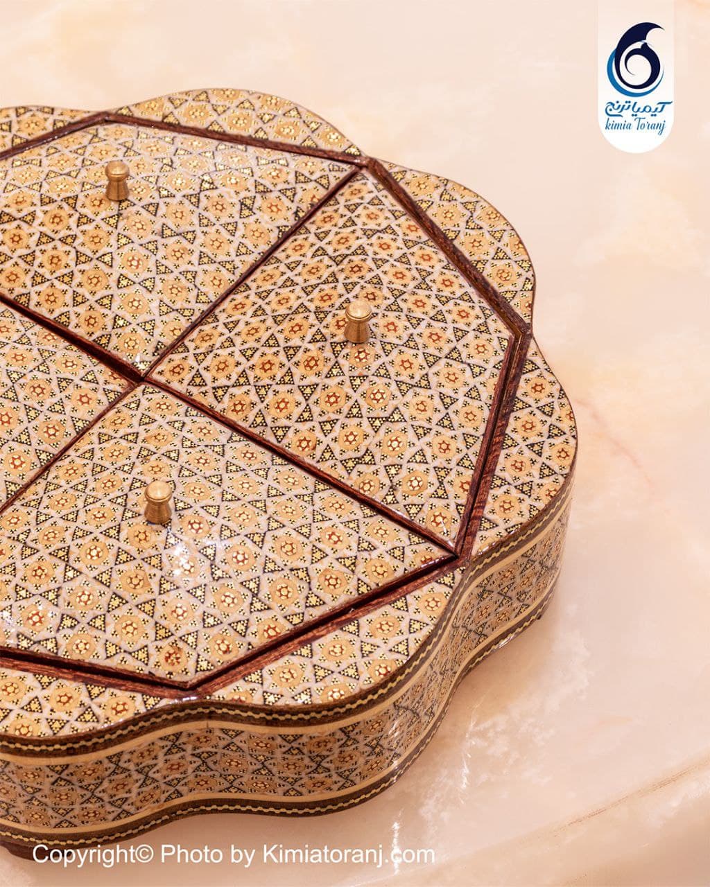 شکلات خوری چهار درب تمام خاتم - 3