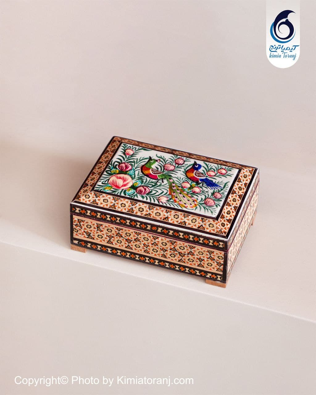 جاجواهری مینیاتور گل و مرغ سایز دو