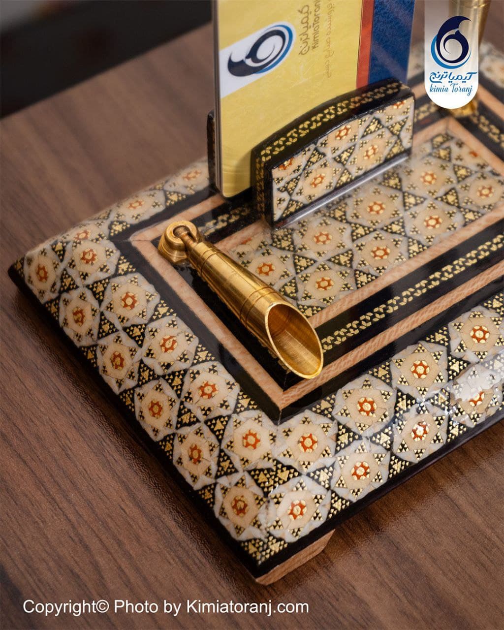 جاقلمی رومیزی کوچک تمام خاتم - 3