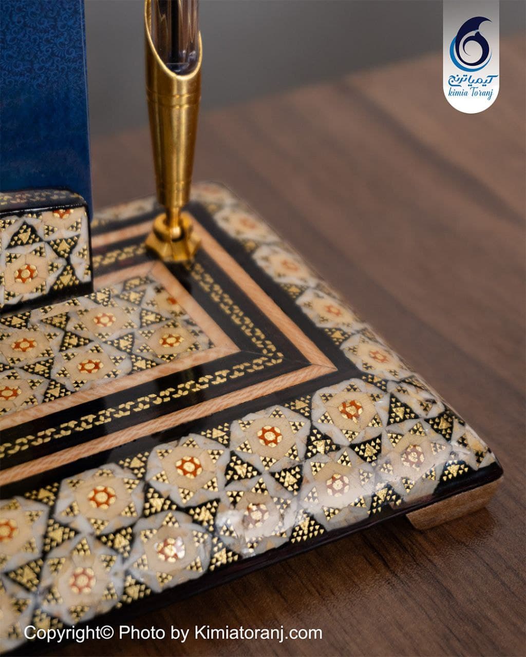 جاقلمی رومیزی کوچک تمام خاتم - 2