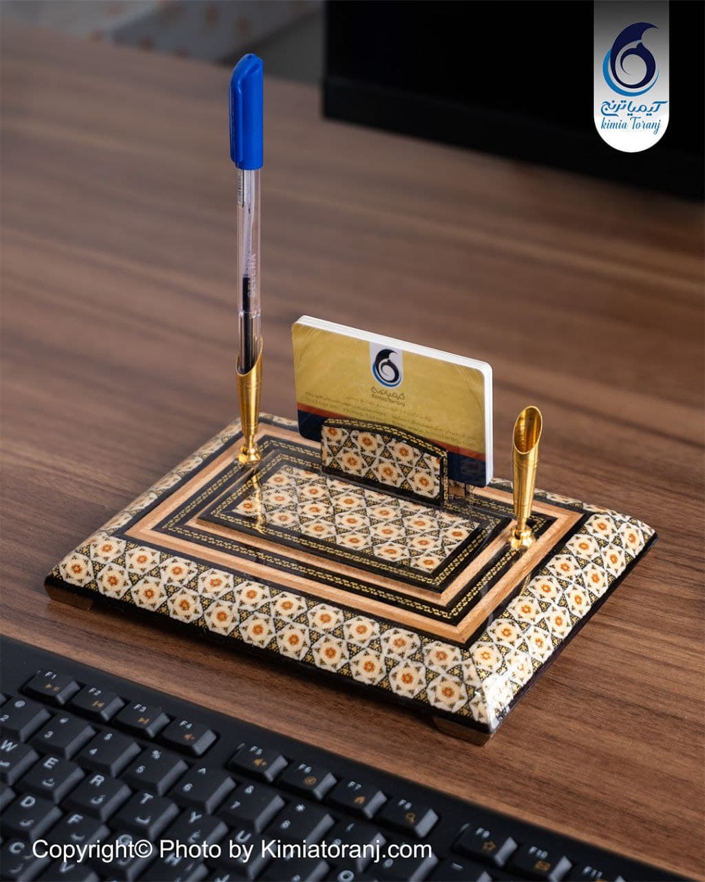 جاقلمی رومیزی بزرگ تمام خاتم