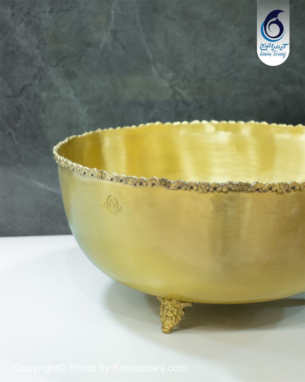 کاسه میوه خوری لبه زهه ساده سایز 4 برنجی - 2