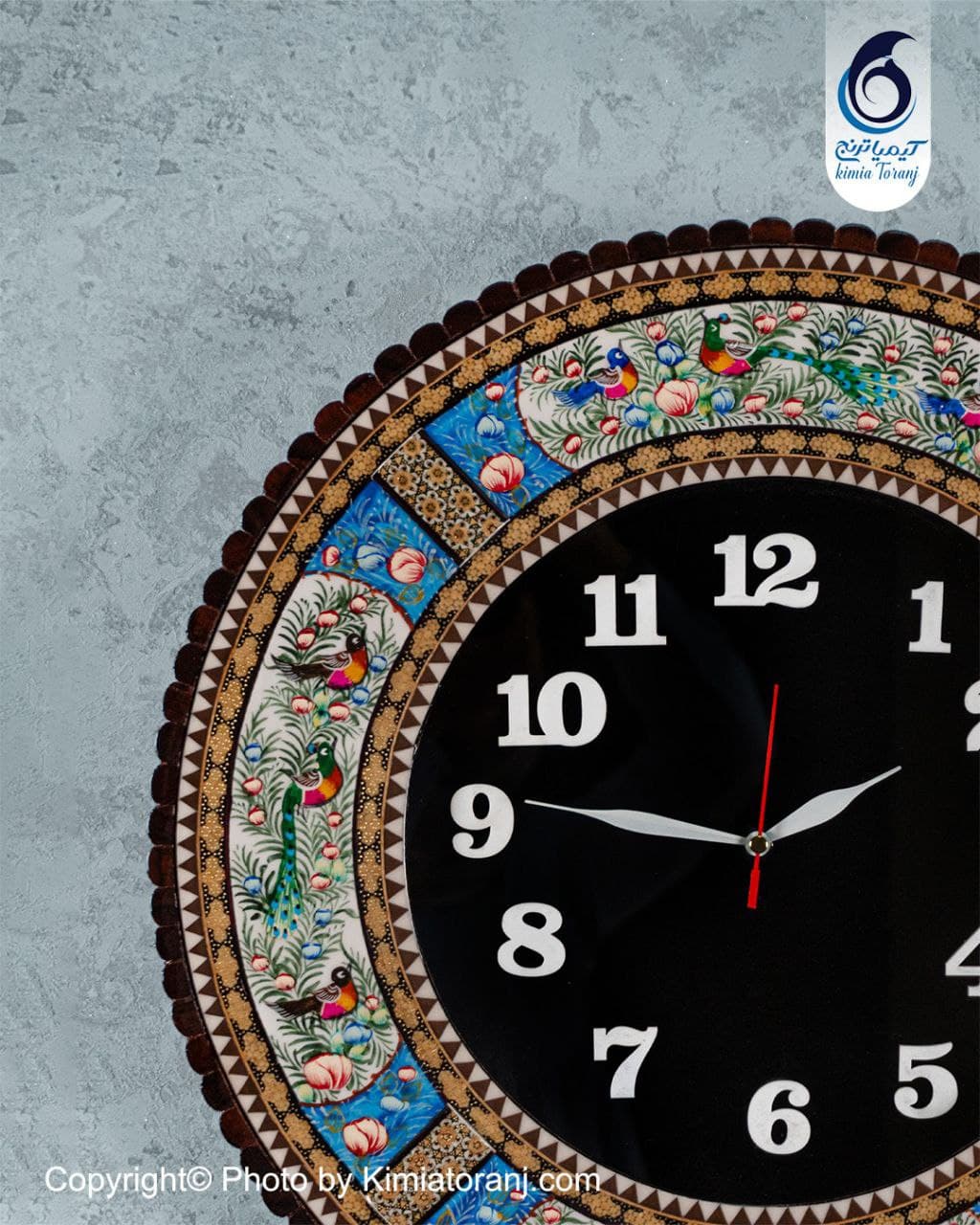 ساعت خاتم کاری و مینیاتور گرد با صفحه ساده - 2