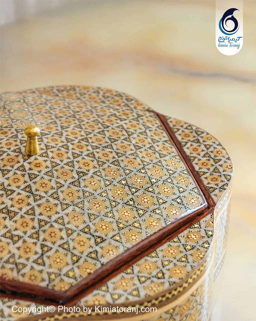 شکلات خوری تمام خاتم شش گوش سایز۳ - 3