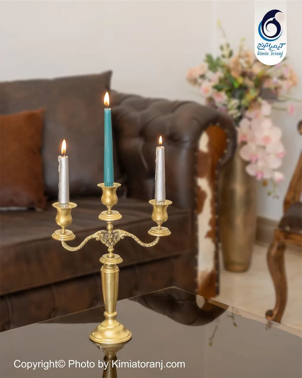 سرویس پذیرایی عروس ساده  برنجی ضخیم - 4