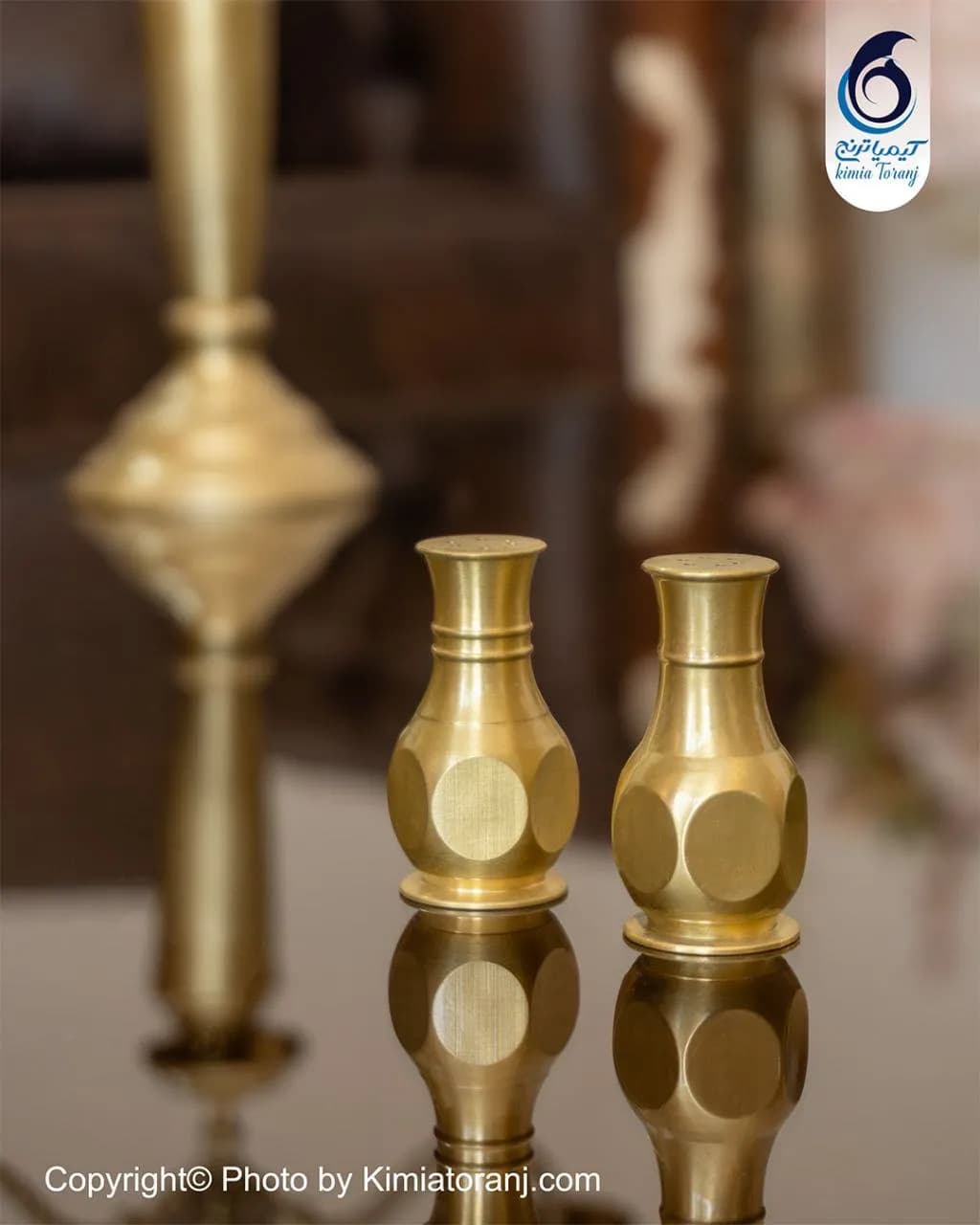 سرویس پذیرایی عروس ساده  برنجی ضخیم - 6