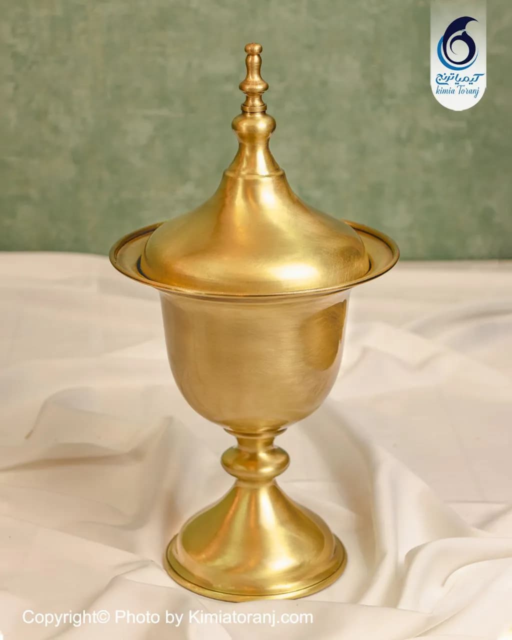 شکلات خوری کاپی تک پایه سایز 2  برنجی