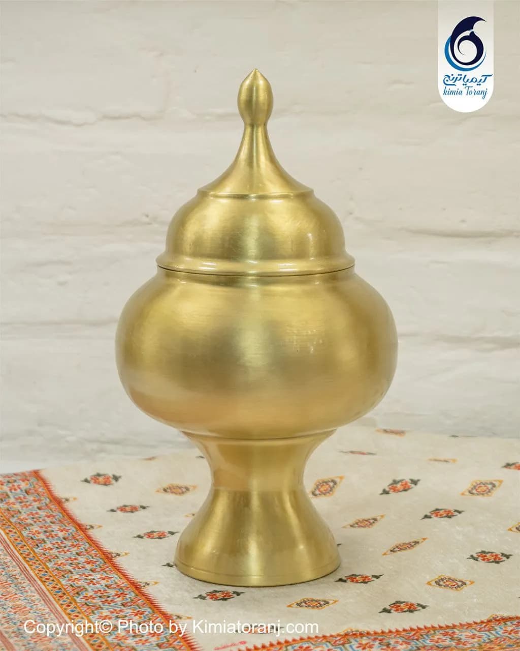 شکلات خوری تک‌پایه برنجی سایز 3 ضخیم