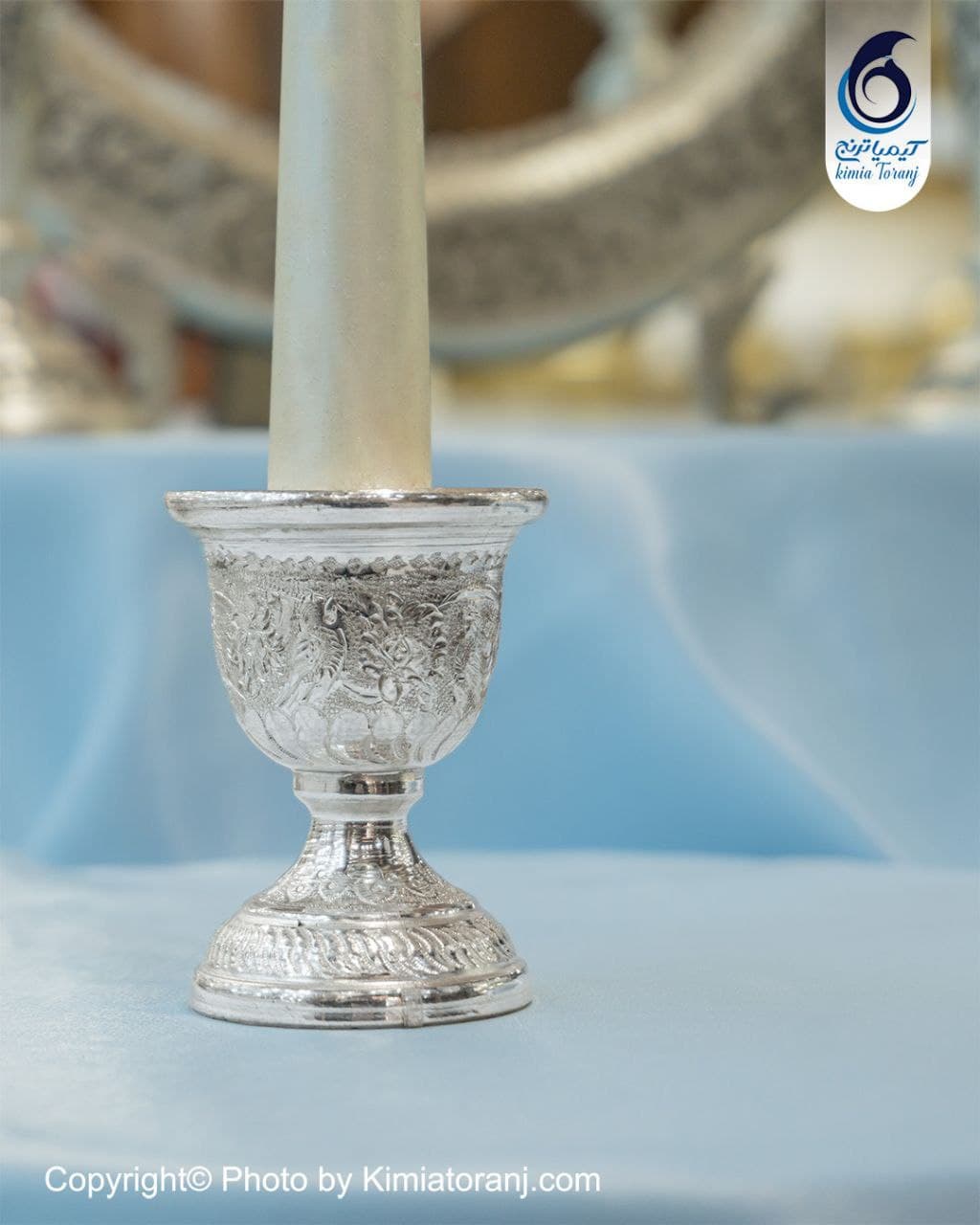آینه شمعدان چهارگوش تاجدار 34 مناسب میز آرایش، کنسول و جهیزیه
