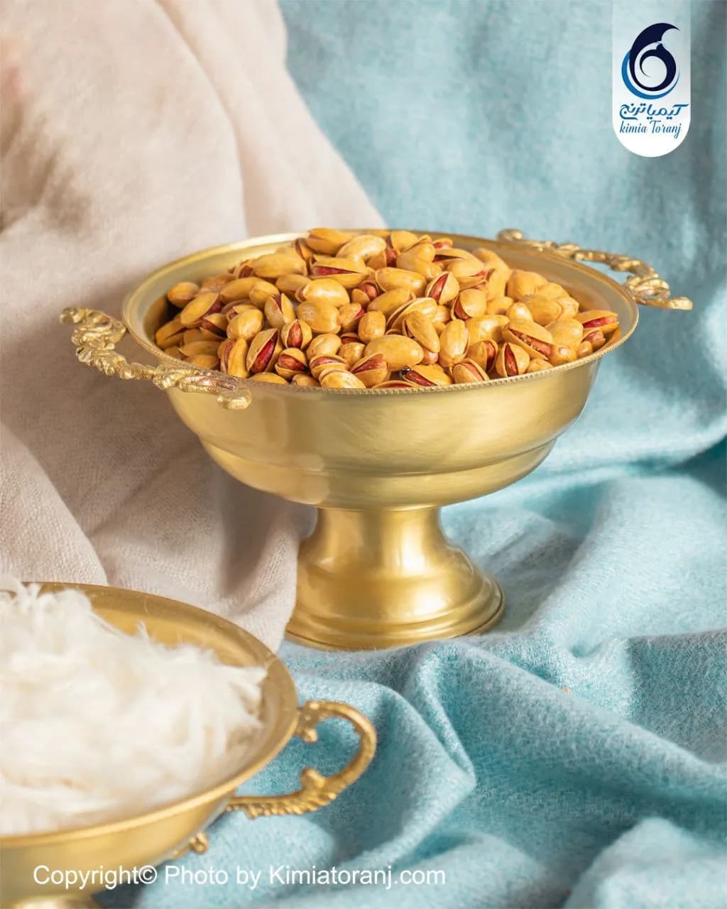 آجیل خوری ساده تک پایه دسته دار برنجی