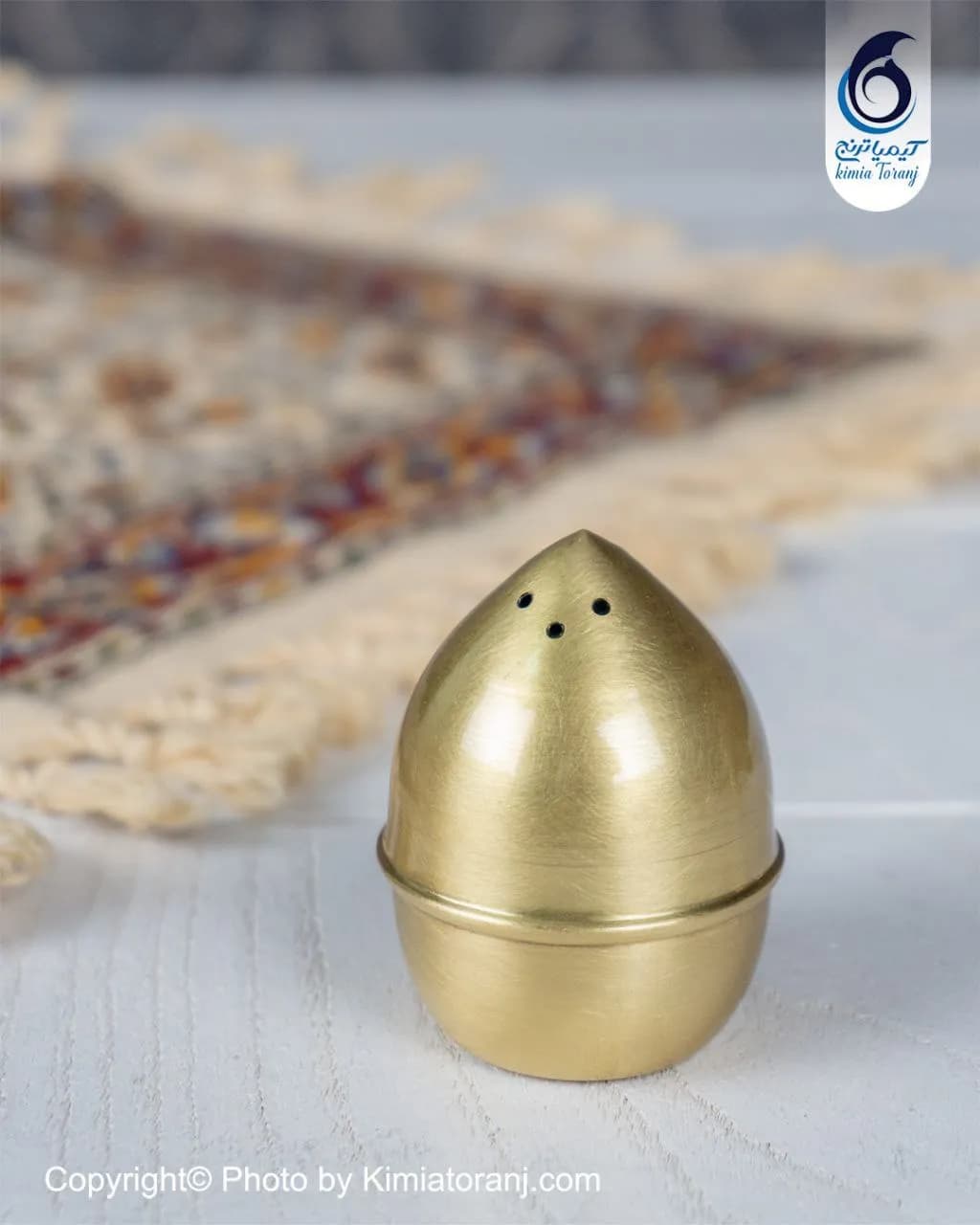 نمکدان تخم مرغی برنجی