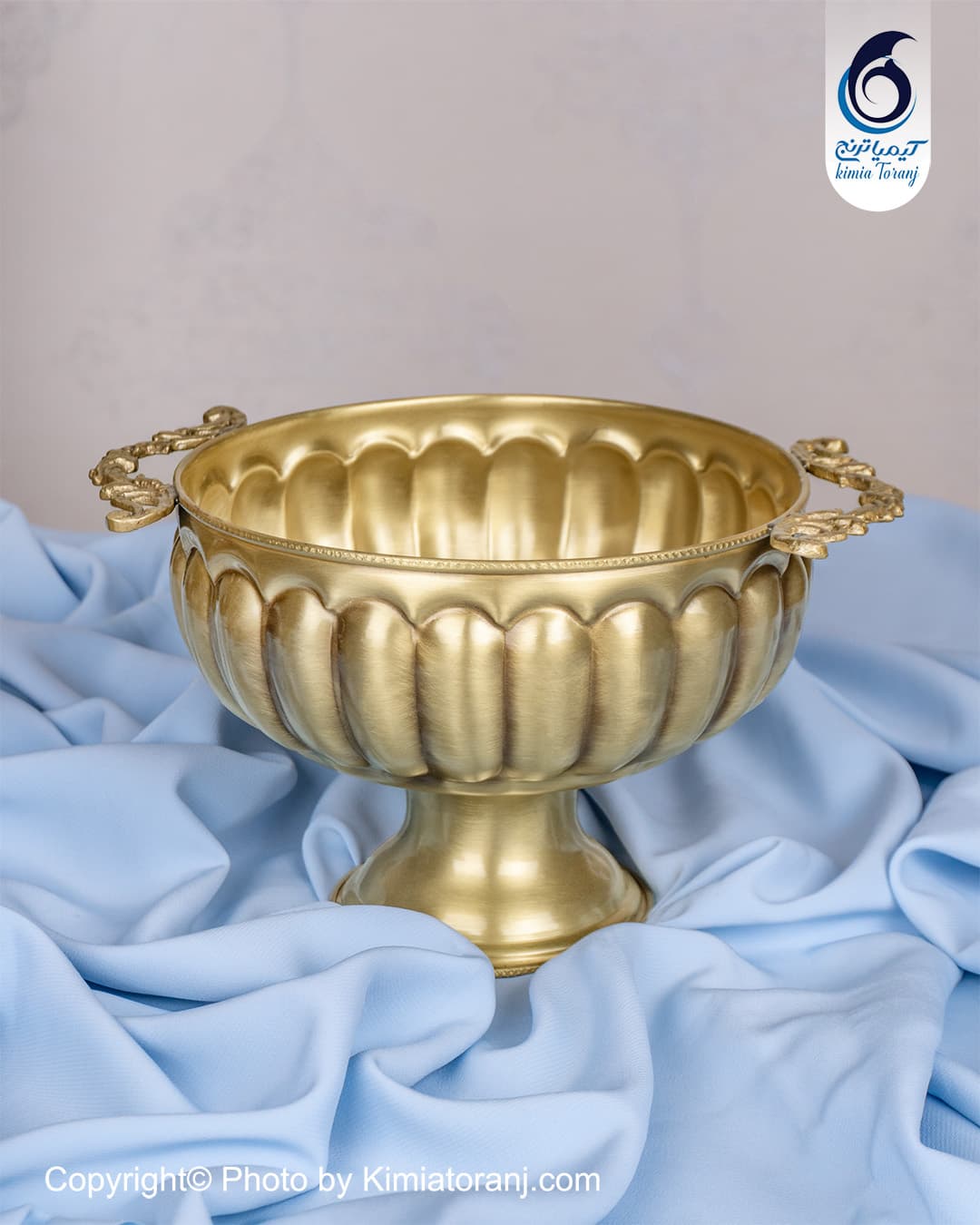 پسته خوری تک پایه خطی دسته دار برنجی