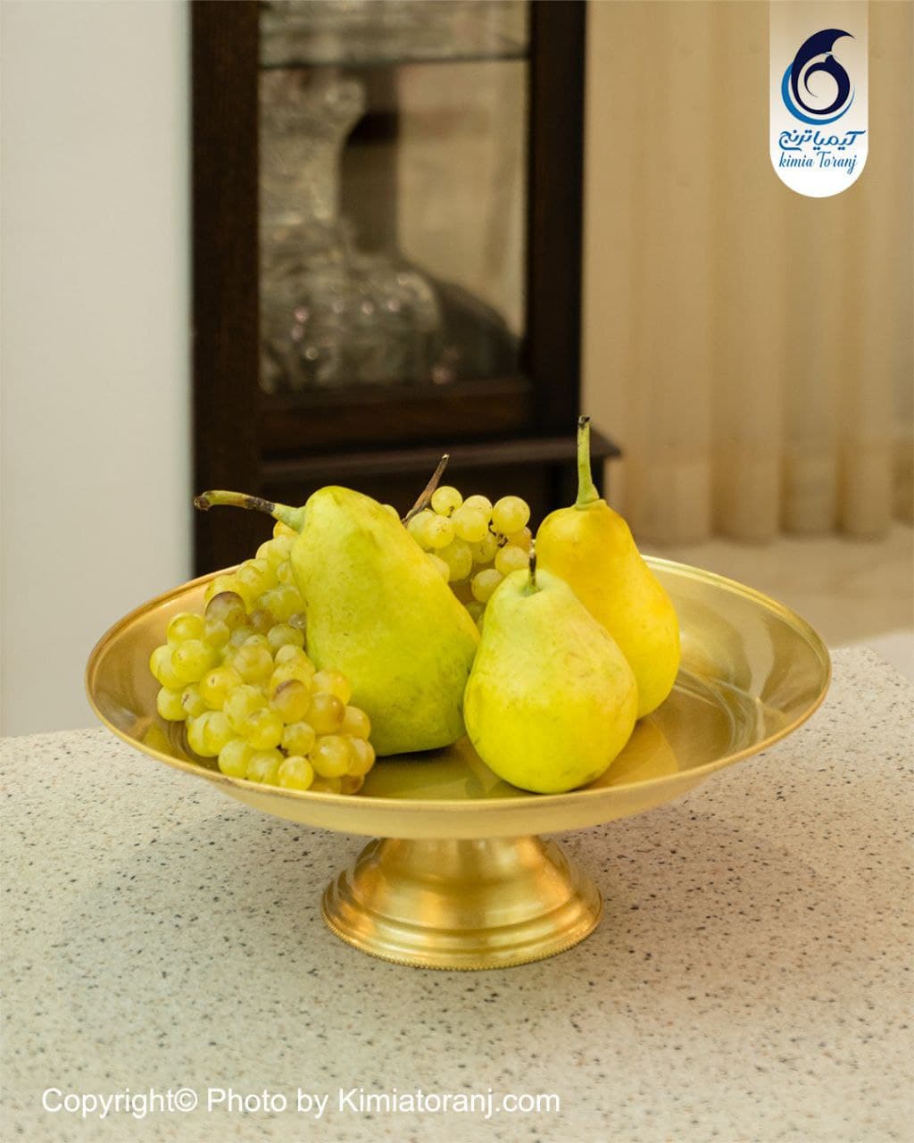 میوه خوری تک پایه برنجی