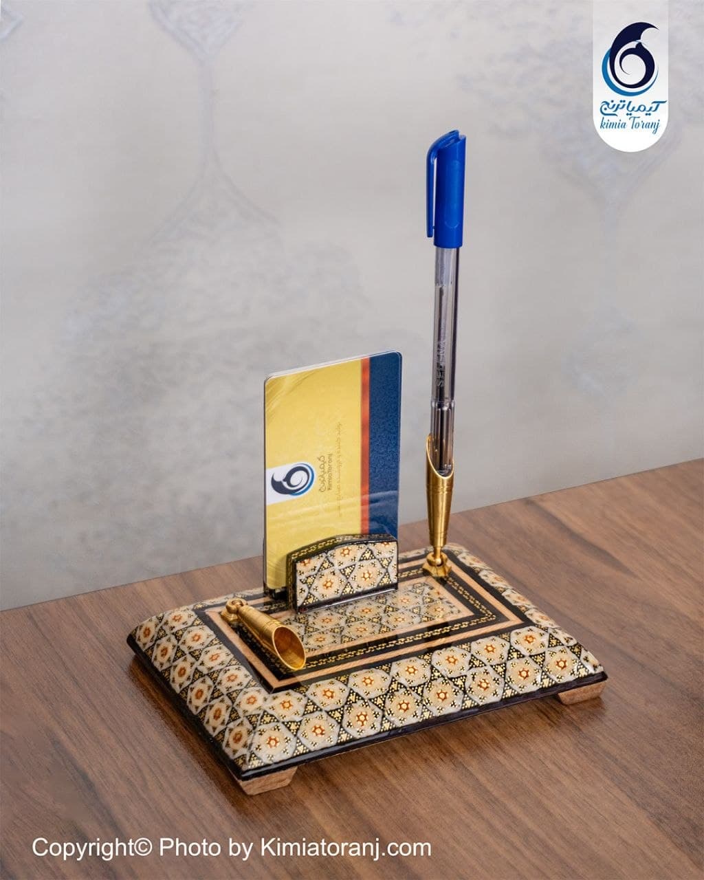 جاقلمی رومیزی کوچک تمام خاتم