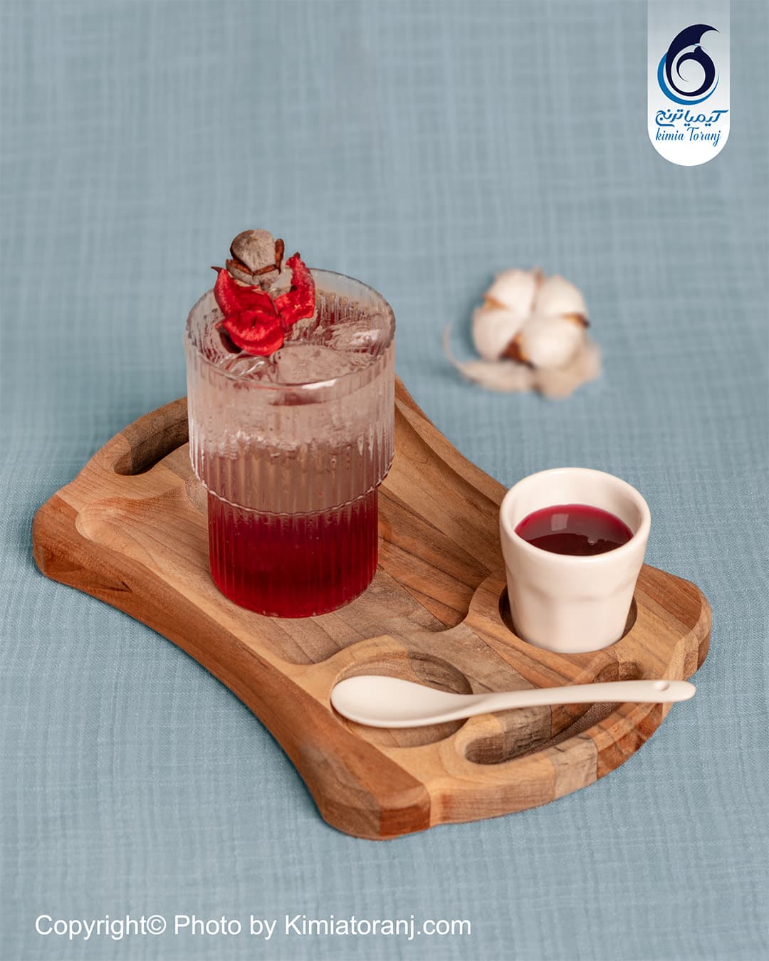 سینی چوبی ساده کمرباریک دو شات
