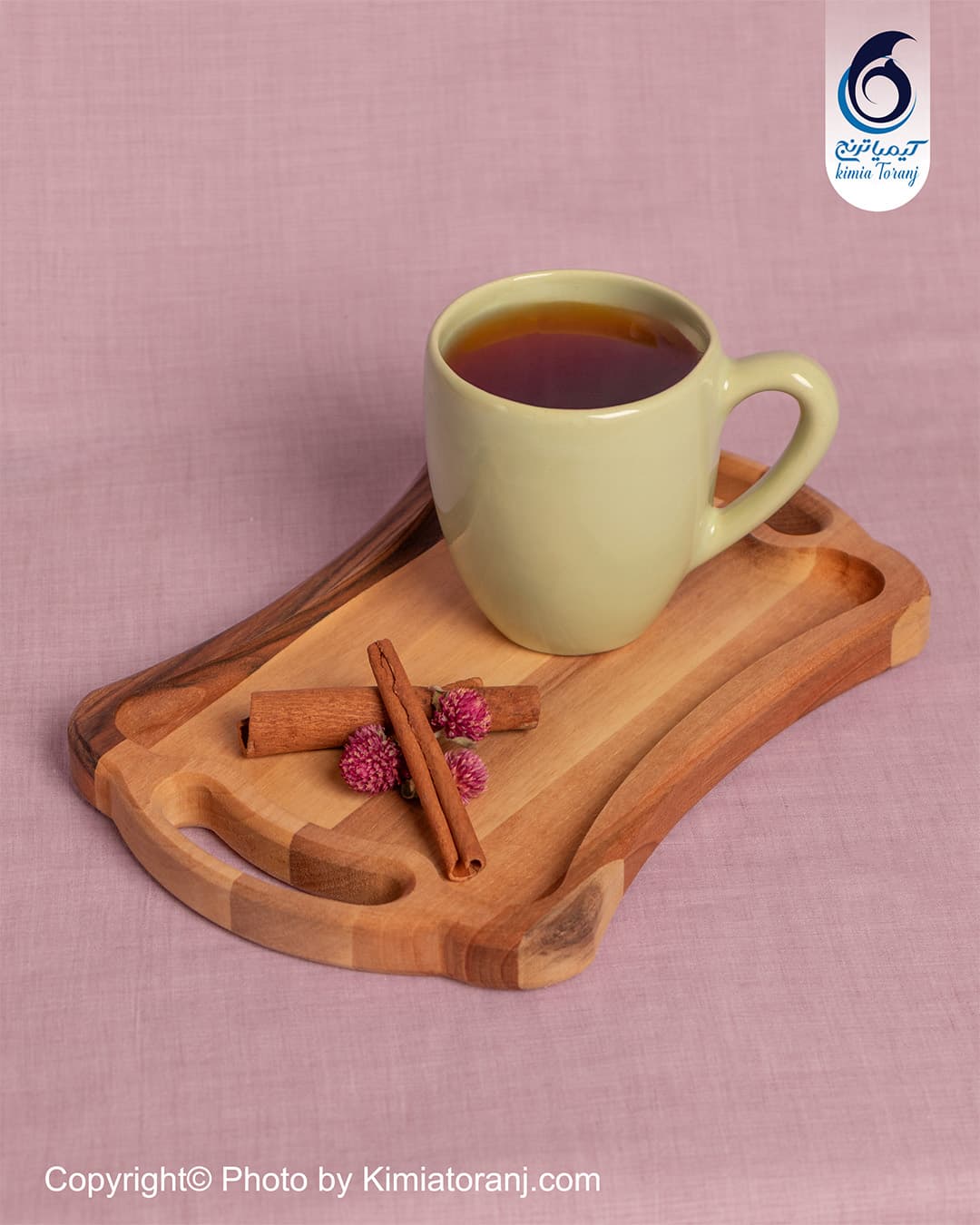 سینی چوبی ساده کمرباریک سایز 1