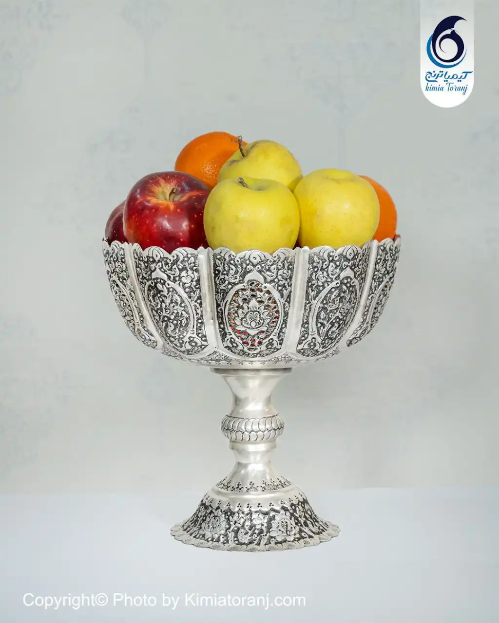 میوه‌خوری شبه‌نقره پایه‌دار لوکس از کیمیا ترنج
