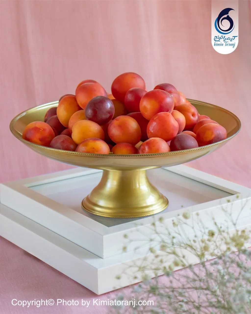 میوه‌خوری برنجی دست‌ساز اصفهان با طراحی سنتی و لوکس